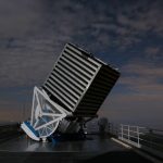 The SDSS telescope operating at night