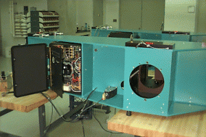 The BOSS optical bench.  The large hole holds the blue camera.