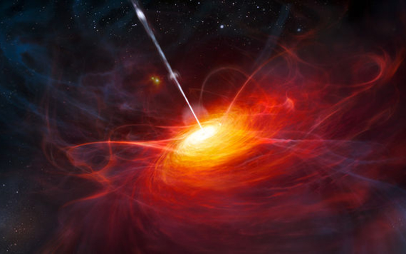 Artist's impression of a quasar