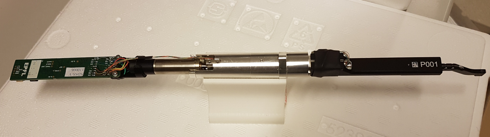 A photo of an SDSS fiber positioner