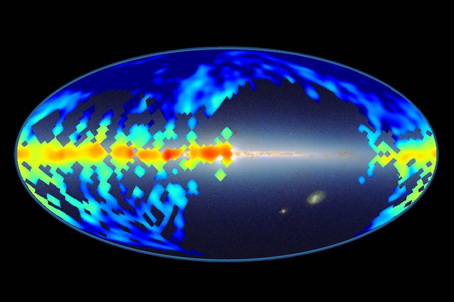 Map of the diffuse interstellar bands from APOGEE and SDSS optical data.